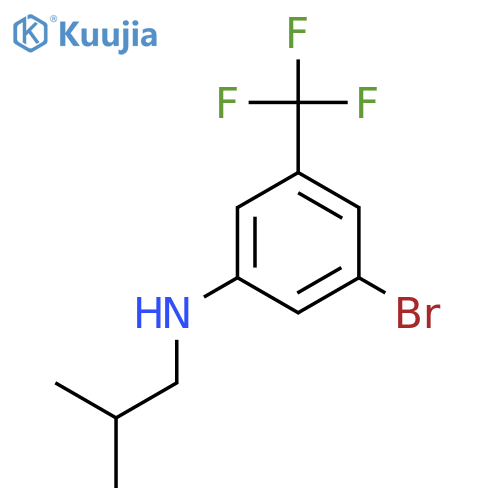 3-Bromo-N-(2-methylpropyl)-5-(trifluoromethyl)aniline structure