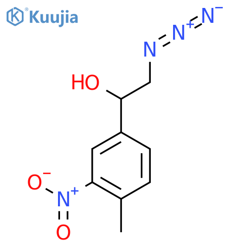 2-azido-1-(4-methyl-3-nitrophenyl)ethan-1-ol structure