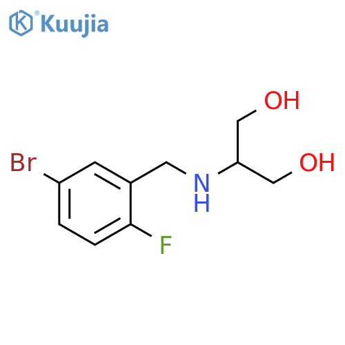 2-{(5-bromo-2-fluorophenyl)methylamino}propane-1,3-diol structure