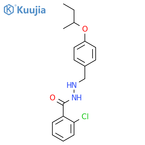 Benzoic acid, 2-chloro-, 2-[[4-(1-methylpropoxy)phenyl]methyl]hydrazide structure