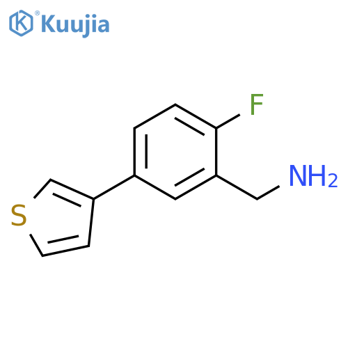 (2-fluoro-5-(thiophen-3-yl)phenyl)methanamine structure