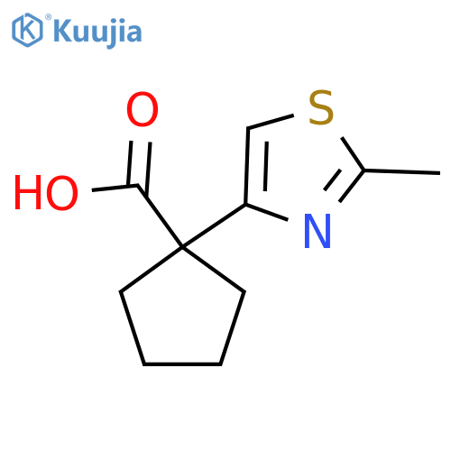1-(2-methyl-1,3-thiazol-4-yl)cyclopentane-1-carboxylic acid structure