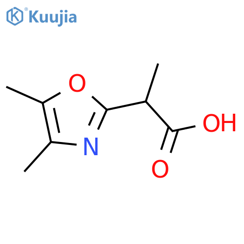 2-(dimethyl-1,3-oxazol-2-yl)propanoic acid structure