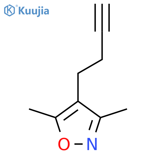 4-(but-3-yn-1-yl)-3,5-dimethyl-1,2-oxazole structure