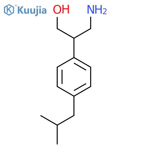 3-amino-2-4-(2-methylpropyl)phenylpropan-1-ol structure