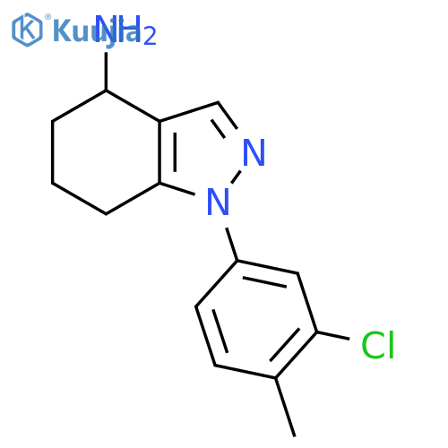 1-(3-chloro-4-methylphenyl)-4,5,6,7-tetrahydro-1H-indazol-4-amine structure