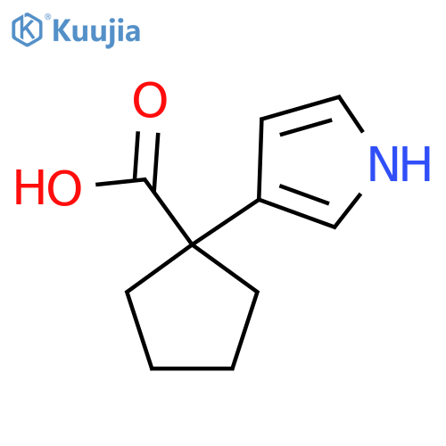 1-(1H-pyrrol-3-yl)cyclopentane-1-carboxylic acid structure