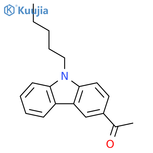 Ethanone, 1-(9-pentyl-9H-carbazol-3-yl)- structure