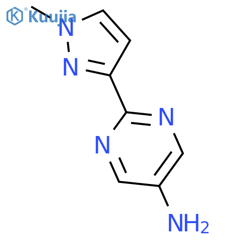 5-amino-2-(1-methyl-1H-pyrazol-3-yl)pyrimidine structure