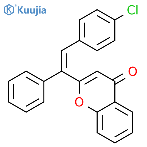 4H-1-Benzopyran-4-one, 2-[2-(4-chlorophenyl)-1-phenylethenyl]- structure