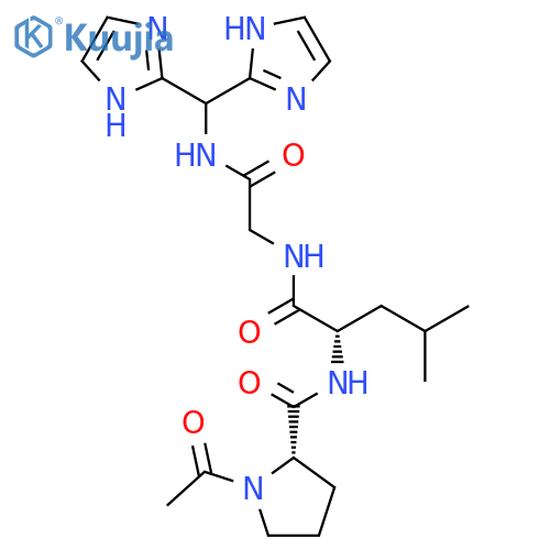 Glycinamide, 1-acetyl-L-prolyl-L-leucyl-N-(di-1H-imidazol-2-ylmethyl)- structure