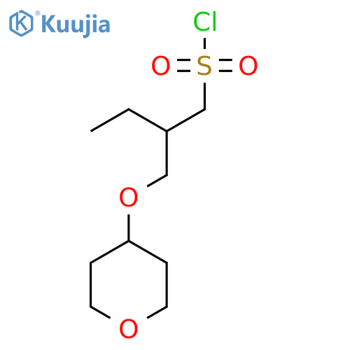 2-(oxan-4-yloxy)methylbutane-1-sulfonyl chloride structure