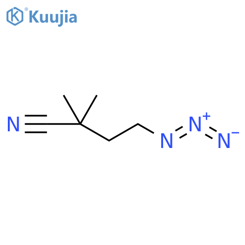 4-azido-2,2-dimethylbutanenitrile structure