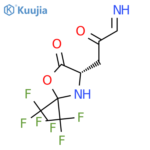 5-Oxazolidinone, 4-(3-imino-2-oxopropyl)-2,2-bis(trifluoromethyl)-, (S)- structure