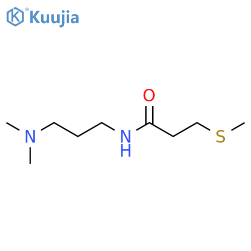 Propanamide, N-[3-(dimethylamino)propyl]-3-(methylthio)- structure