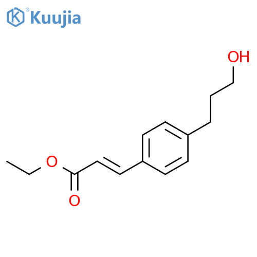 2-Propenoic acid, 3-[4-(3-hydroxypropyl)phenyl]-, ethyl ester structure