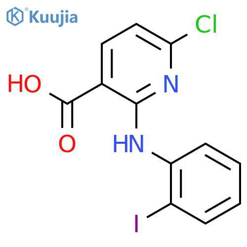 6-Chloro-2-(2-iodoanilino)pyridine-3-carboxylic acid structure