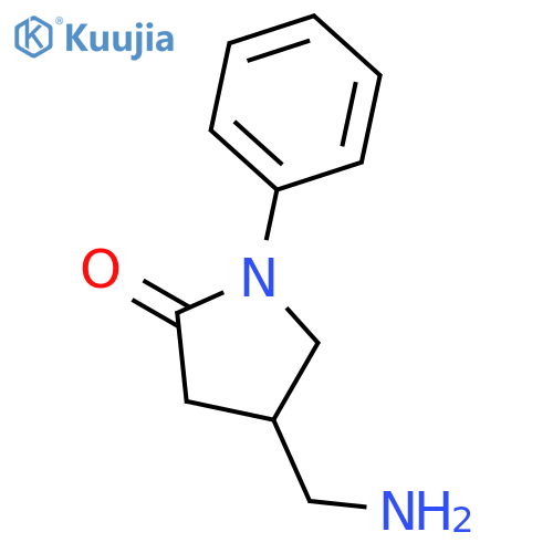 4-(aminomethyl)-1-phenylpyrrolidin-2-one hydrochloride structure