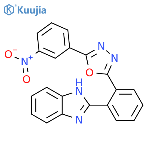 1H-Benzimidazole, 2-[2-[5-(3-nitrophenyl)-1,3,4-oxadiazol-2-yl]phenyl]- structure