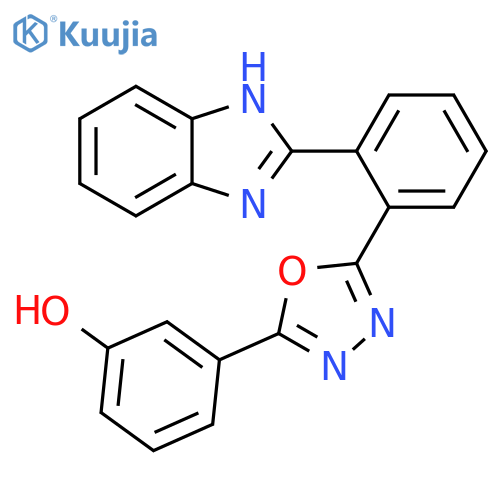 Phenol, 3-[5-[2-(1H-benzimidazol-2-yl)phenyl]-1,3,4-oxadiazol-2-yl]- structure