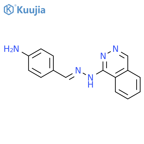Benzaldehyde, 4-amino-, 1-phthalazinylhydrazone structure