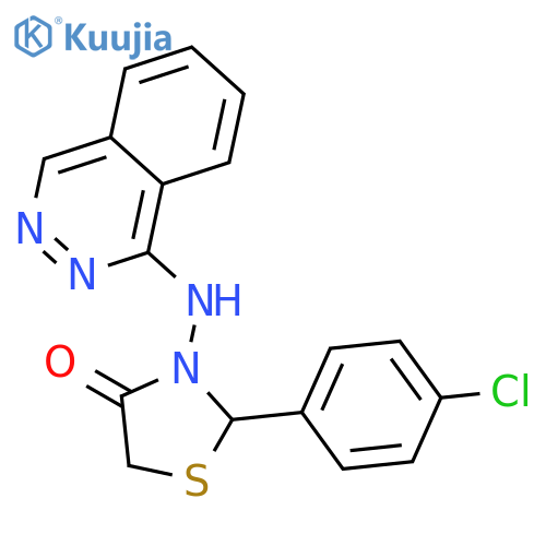4-Thiazolidinone, 2-(4-chlorophenyl)-3-(1-phthalazinylamino)- structure