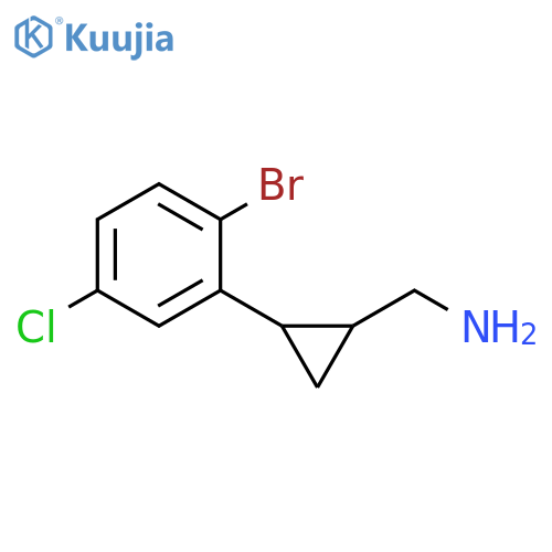 2-(2-bromo-5-chlorophenyl)cyclopropylmethanamine structure