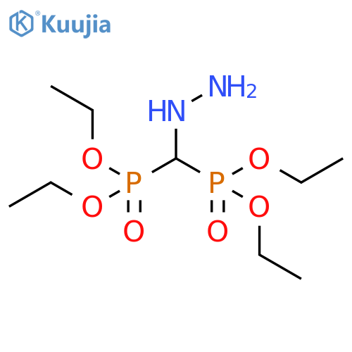 Phosphonic acid, (hydrazinomethylene)bis-, tetraethyl ester structure