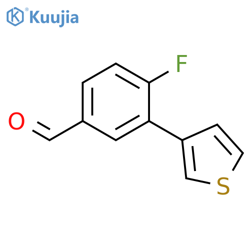 4-fluoro-3-(thiophen-3-yl)benzaldehyde structure