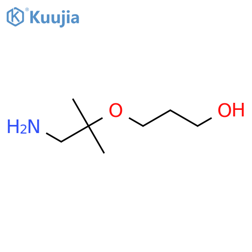 3-(1-amino-2-methylpropan-2-yl)oxypropan-1-ol structure