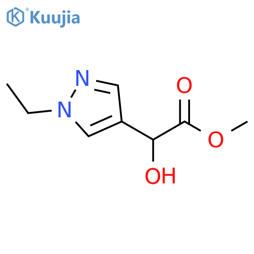 methyl 2-(1-ethyl-1H-pyrazol-4-yl)-2-hydroxyacetate structure
