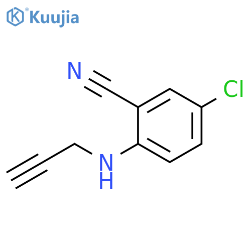 5-chloro-2-(prop-2-yn-1-yl)aminobenzonitrile structure