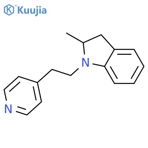 1H-Indole,2,3-dihydro-2-methyl-1-[2-(4-pyridinyl)ethyl]- structure