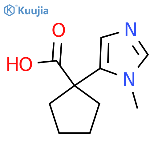 1-(1-methyl-1H-imidazol-5-yl)cyclopentane-1-carboxylic acid structure
