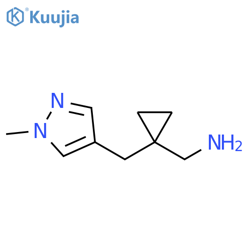 {1-(1-methyl-1H-pyrazol-4-yl)methylcyclopropyl}methanamine structure