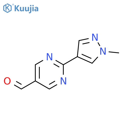 2-(1-methyl-1H-pyrazol-4-yl)pyrimidine-5-carbaldehyde structure
