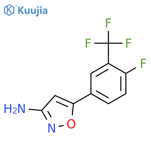 5-4-fluoro-3-(trifluoromethyl)phenyl-1,2-oxazol-3-amine structure