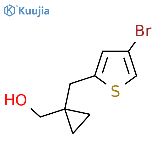 {1-(4-bromothiophen-2-yl)methylcyclopropyl}methanol structure