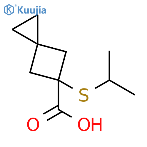 5-(propan-2-ylsulfanyl)spiro2.3hexane-5-carboxylic acid structure