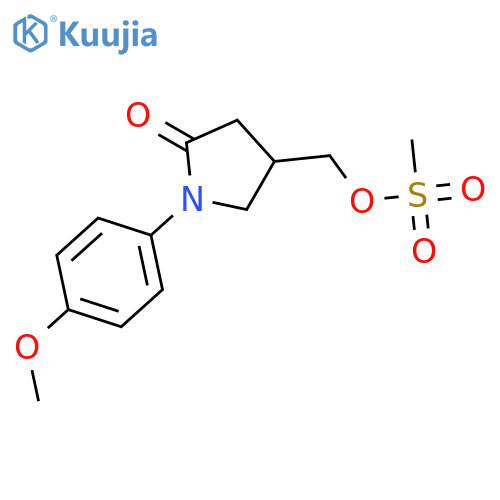 2-Pyrrolidinone, 1-(4-methoxyphenyl)-4-[[(methylsulfonyl)oxy]methyl]- structure