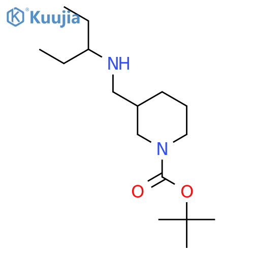 tert-butyl 3-{(pentan-3-yl)aminomethyl}piperidine-1-carboxylate structure