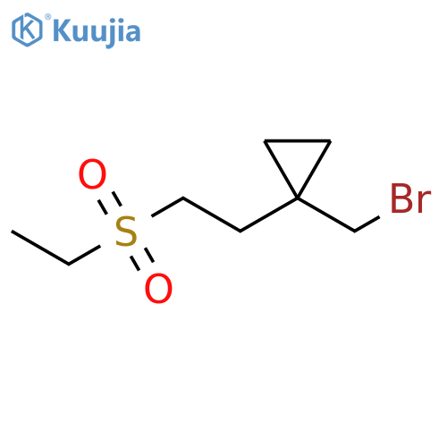Cyclopropane, 1-(bromomethyl)-1-[2-(ethylsulfonyl)ethyl]- structure