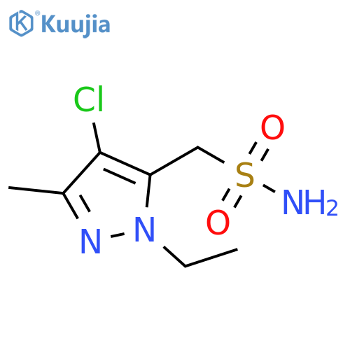 (4-chloro-1-ethyl-3-methyl-1H-pyrazol-5-yl)methanesulfonamide structure