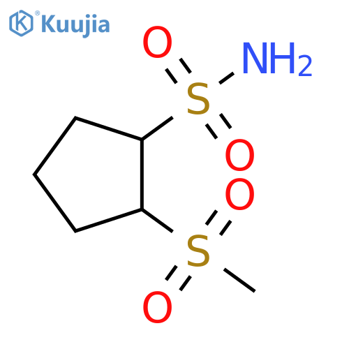 2-methanesulfonylcyclopentane-1-sulfonamide structure