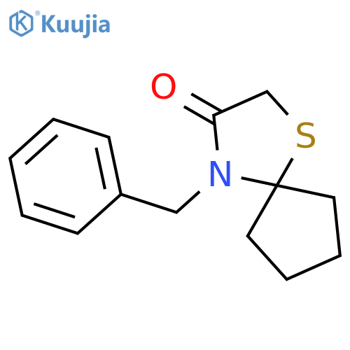 1-Thia-4-azaspiro[4.4]nonan-3-one, 4-(phenylmethyl)- structure