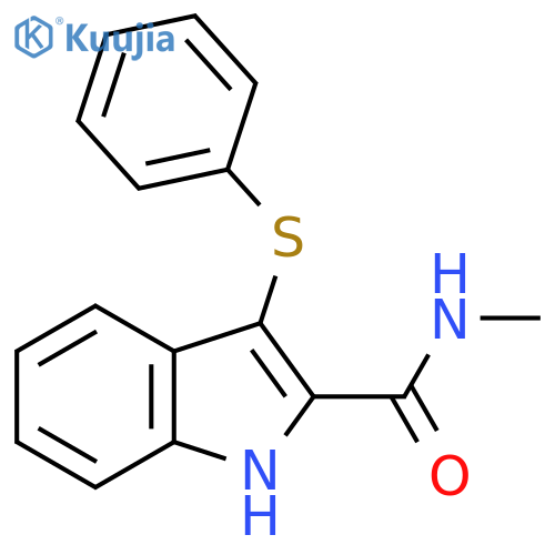 1H-Indole-2-carboxamide, N-methyl-3-(phenylthio)- structure