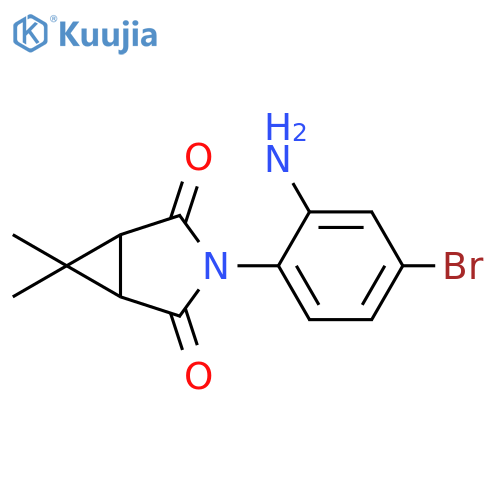 3-(2-amino-4-bromophenyl)-6,6-dimethyl-3-azabicyclo3.1.0hexane-2,4-dione structure