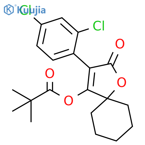 3-(2,4-dichlorophenyl)-2-oxo-1-oxaspiro4.5dec-3-en-4-yl 2,2-dimethylpropanoate structure