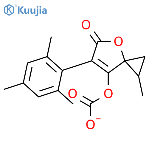 CARBONIC ACID, METHYL5-OXO-6-(2,4,6-TRIMETHYLPHENYL)-4-OXASPIRO[2.4]HEPT-6-EN-7-YL ESTER structure