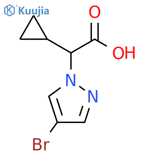 1H-Pyrazole-1-acetic acid, 4-bromo-α-cyclopropyl- structure